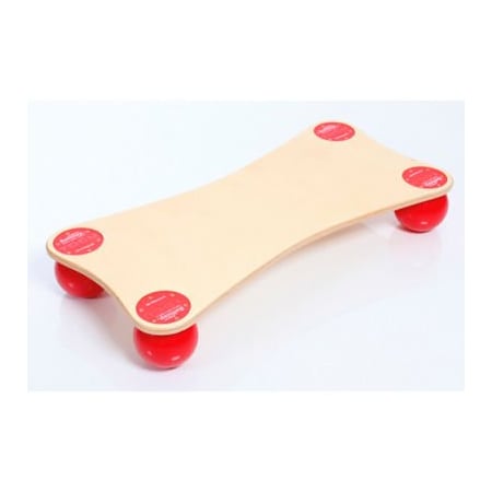 Fabrication Enterprises TOGU Balanza Ballstep Balance Board, Birch Wood with Red Balls 30-4560